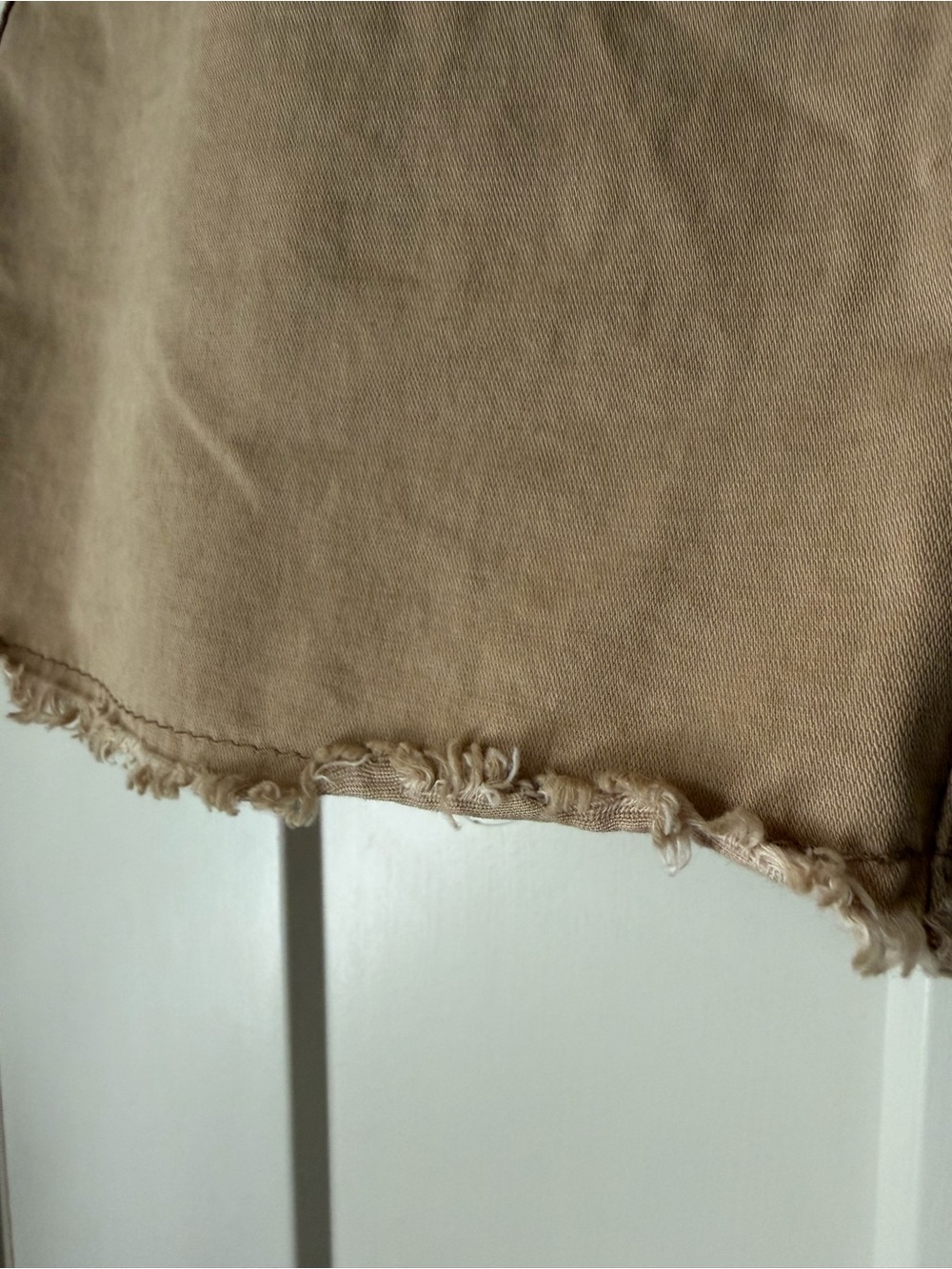 GAP Khaki Frayed Hem Mini Skirt Size 10 - Picture 5 of 12